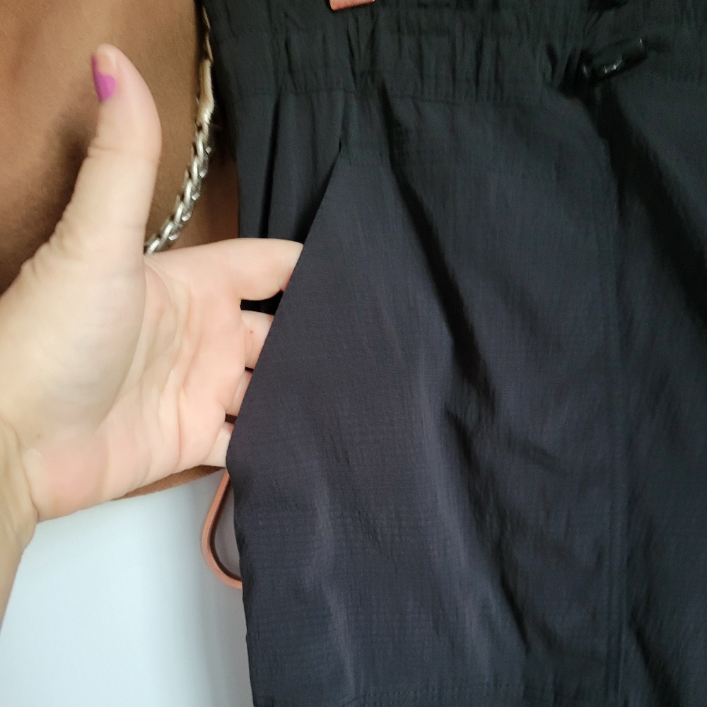 Athleta, Trekkie Nylon Drawstring Paper Bag Black Active Nylon Pants, 8 - Picture 4 of 10